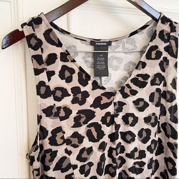 (3/$15) premise leopard print flow dress - Picture 4 of 7